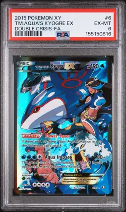 2015 Pokemon XY Double Crisis 6 Team Aqua's Kyogre EX PSA 6 155150816 - Image 1