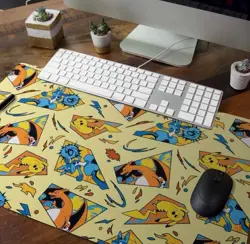 Official Pokemon Center "Battle Star" Pikachu Charizard Playmat - Brand New - Image 2