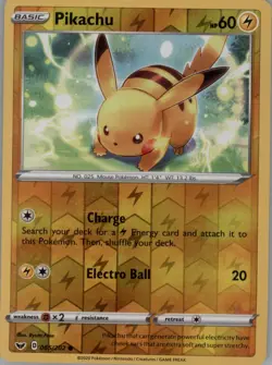 Pikachu 065/202 Reverse Holo - Pokemon SWSH01: Sword & Shield Base Set - Image 1