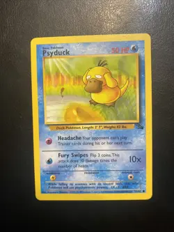 Pokemon Fossil Psyduck 53/62 1999-2000 Red Logo Australian 3rd Print - Image 1