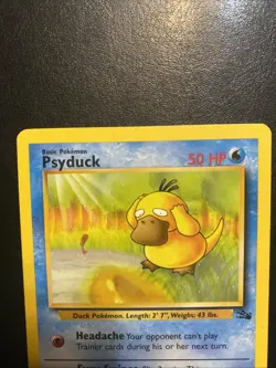 Pokemon Fossil Psyduck 53/62 1999-2000 Red Logo Australian 3rd Print - Image 2