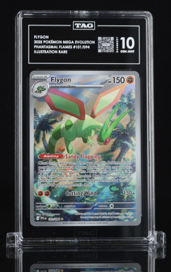 Flygon #101/094 Pokemon Illustration Rare Holo Phantasmal Flames TAG 10 - Image 1