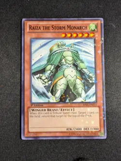 Yugioh - Raiza the Storm Monarch BP01-EN015 1st Edition Starfoil Rare NM - Image 1