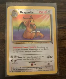 Wizards of the Coast Pokemon TCG Dragonite 19/62 Fossil Holo Rare English 1999 - Image 1