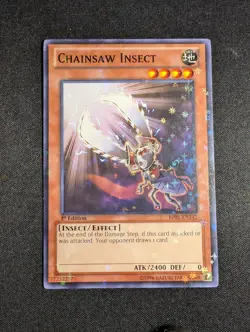 Yugioh - Chainsaw Insect BP01-EN142 1st Edition Starfoil Rare LP - Image 1