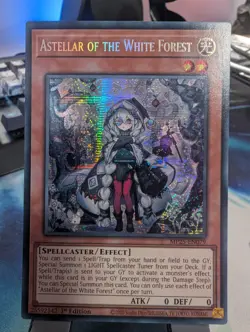 YuGiOh! Astellar of the White Forest MP25-EN079 Secret Rare 1st Ed - Image 1