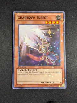 Yugioh - Chainsaw Insect BP01-EN142 1st Edition Starfoil Rare NM - Image 1