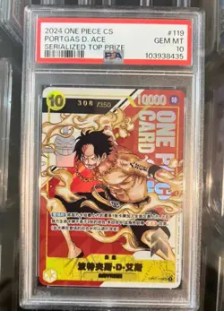 PSA 10 ONE PIECE PORTGAS D. ACE OP07-119 SIMPLIFIED CHINESE PROMOS 308/350 #119 - Image 1
