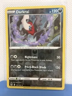 Pokemon TCG Darkrai 120/196 Reverse Holo Lost Origin Rare NM - Image 1