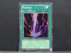 Raigeki LOB-053 Yugioh Card (Light Played) - Image 1