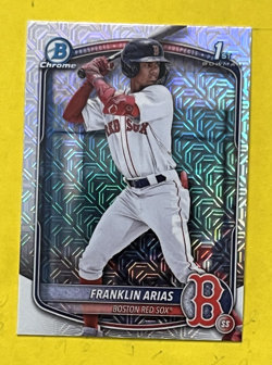 2025 Bowman Franklin Arias 1st Chrome Prospect Mega Box Mojo BCP-67 (RC) Red Sox - Image 1