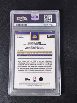 2025 Topps Chrome LeBron James Yellow Raywave Parallel PSA 10 /275 - Image 2