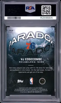 2025 TOPPS CHROME PARADOX #PX-23 VJ EDGECOMBE PSA 10 - Image 2