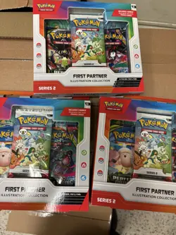 Pokemon TCG First Partner Illustration Collection Series 2 New And Sealed x3 - Image 1