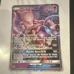 Pokemon Mewtwo GX Promo Holo Card SM196 SM Set 190 HP Basic English - Image 1
