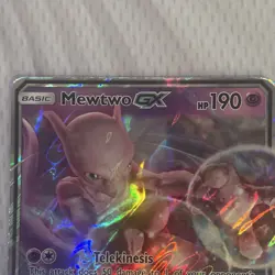 Pokemon Mewtwo GX Promo Holo Card SM196 SM Set 190 HP Basic English - Image 3