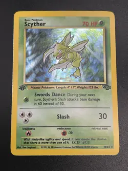 SCYTHER Pokemon Card - WOTC - 1st Edition - Jungle - 10/64 - HOLO - NM (A) - Image 4
