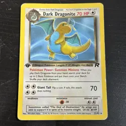 Dark Dragonite 22/82 1st Edition Team Rocket Regular HP+ - Pokemon Card - Image 1