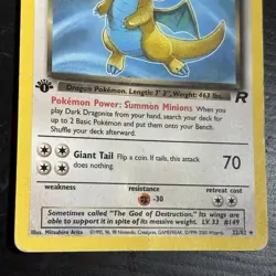 Dark Dragonite 22/82 1st Edition Team Rocket Regular HP+ - Pokemon Card - Image 3