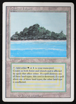 Tropical Island Dual Land Revised MTG Card Reserved List Magic the Gathering - Image 2