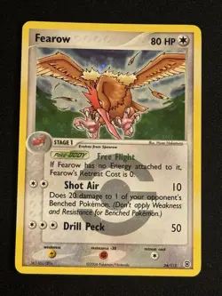 Fearow 24/112 EX Fire Red & Leaf Green Reverse Holo Rare Pokemon Card TCG - Image 1
