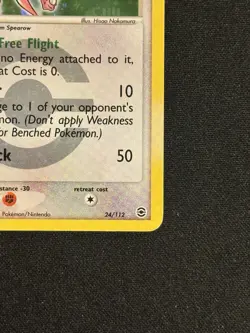 Fearow 24/112 EX Fire Red & Leaf Green Reverse Holo Rare Pokemon Card TCG - Image 4