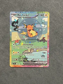 Raichu EX Pokemon Bubbles Friend Fan Art Non Tcg Fan Art Card - Image 1