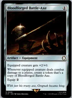 Bloodforged Battle-Axe R PIP #754 LP MTG Magic - Image 1