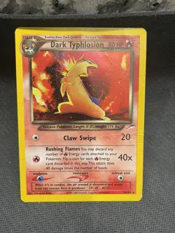 Pokemon Dark Typhlosion 10/105 Neo Destiny Holo Rare Damaged HP Vintage WOTC - Image 1