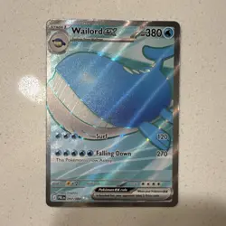 Nintendo Wailord EX 097/084 Me05: Pitch Black Secret Rare Full Art Holo EN 2016 - Image 1