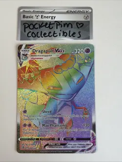 Pokemon Dragapult VMAX 197/192 Secret Rebel Clash Rainbow Rare Holo - Image 1