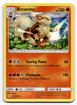 Arcanine SM Base Set - Pokemon LP 22/149 - Image 1