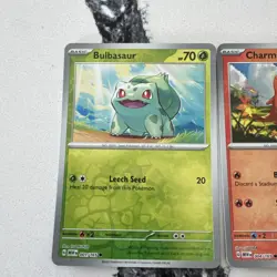 Bulbasaur 001/165 Charmander 004/165 Squirtle 007/165 Reverse Holo 151 - Image 2