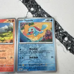 Bulbasaur 001/165 Charmander 004/165 Squirtle 007/165 Reverse Holo 151 - Image 4