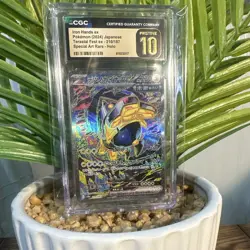 Pokemon Iron Hands ex CGC Pristine 10 Special Art Rare Holo JP 2024 210/187 - Image 1