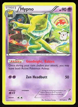 Hypno 51/122 BREAKpoint Lightly Played Tomokazu Komiya Pokemon TCG - Image 1