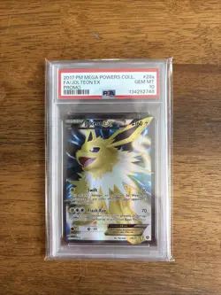 Pokemon 2017 Jolteon EX 28a/83 Full Art Promo Mega Powers GEM MINT PSA 10 - Image 1