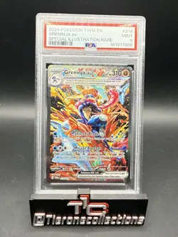 2024 POKEMON TWM EN-SPECIAL ILLUSTRATION RARE #214 GRENINJA EX PSA 9 - Image 1
