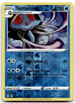 POKEMON EVOLVING SKIES REVERSE HOLO TENTACRUEL 027/203 NM/Mint PACK FRESH - Image 1