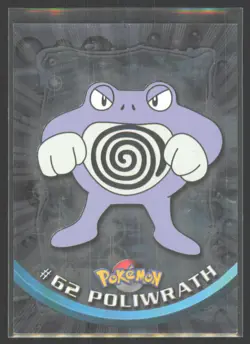 1999 Topps Pokemon TV Animation Edition Foil Poliwrath #62 - Image 1