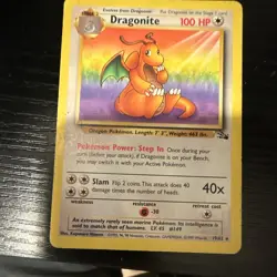 Wizards of the Coast Fossil Dragonite 19/62 Holo Rare EN 1999 100 HP - Image 1