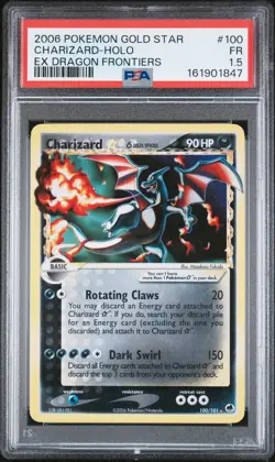 2006 POKEMON EX DRAGON FRONTIERS GOLD STAR #100 CHARIZARD-HOLO PSA 1.5 - Image 1