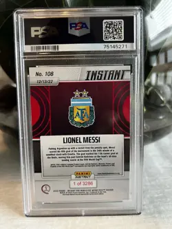 2022 Panini Instant FIFA World Cup Qatar - Lionel Messi #108 /3286 - Image 3