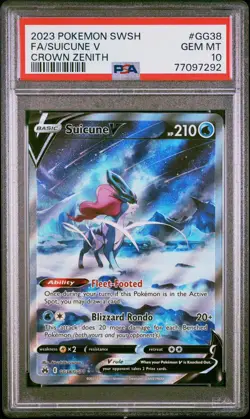 2023 POKEMON SWSH CROWN ZENITH #GG38/GG70 GALARIAN GALLERY SUICUNE V PSA 10 - Image 1