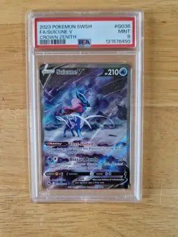 PSA 9 Suicune V GG38/GG70 Galarian Gallery Swsh Crown Zenith Pokemon Card MINT - Image 1