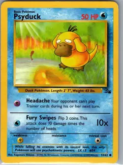Psyduck 53/62 Non Holo Fossil - Pokemon Card - LP - Image 1