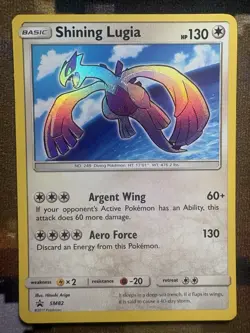 Shining Lugia SM82 Sun & Moon Black Star Promo Holo Pokemon Card MP - Image 2