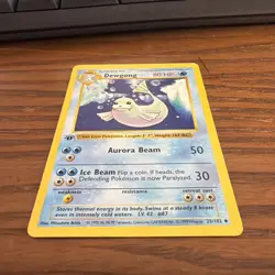 Pokemon TCG Dewgong 1st Edition Shadowless Uncommon Card Base Set 25/102 - Image 2