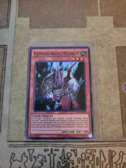 YUGIOH FIENDISH RHINO WARRIOR OP02-EN005 SUPER UNLIMITED ED VLP - Image 1