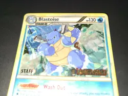 Carte Promo Pokemon Blastoise (Tortank) STAFF-Prerelease HGSS - Etat Excellent - Image 2